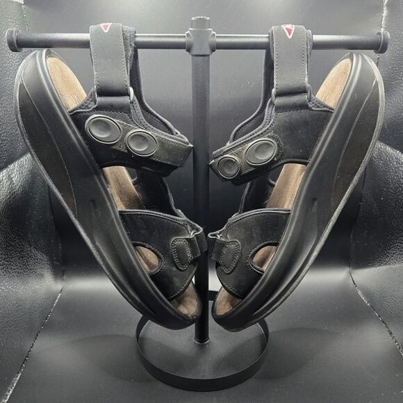 MBT Shoes - MBT Kisumu Black Rocker Sandals Size EU 42 1/3 (Women's 11 / Men's 9)